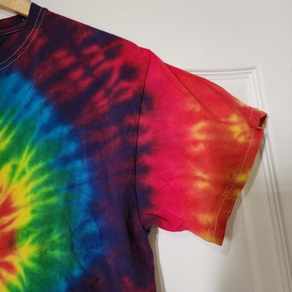 Colortone Rainbow swirl short sleeve tie dye shirt Size Adult M - Picture 4 of 11